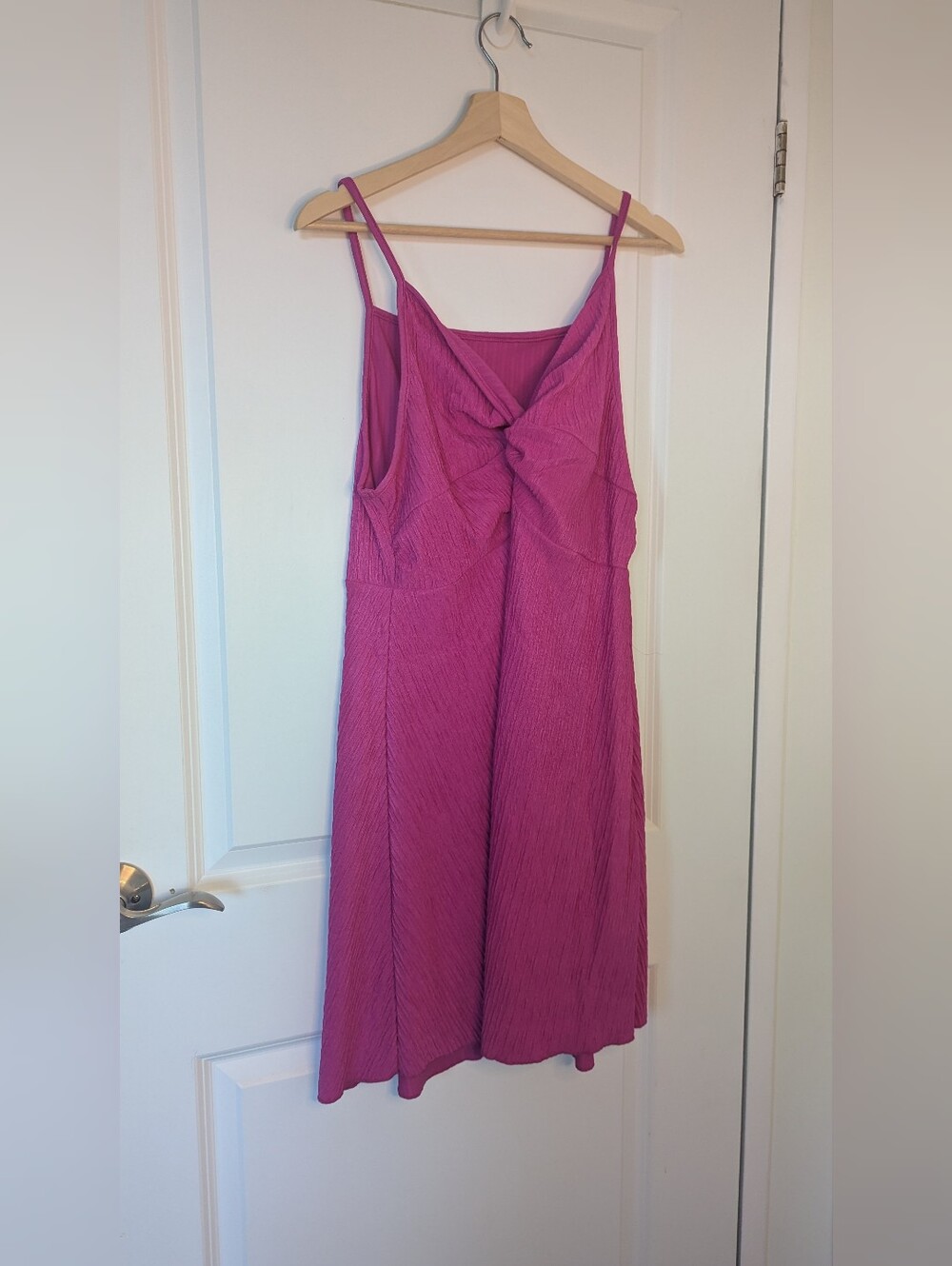 SHEIN Curve Hot Pink Twist-Front Cami Dress - 1XL